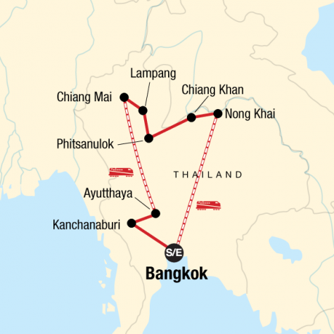 Northern Thailand Explorer - Tour Map